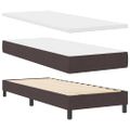 vidaXL Posteľ s pružinovým rámom Tmavohnedá 80 x 200 cm látka