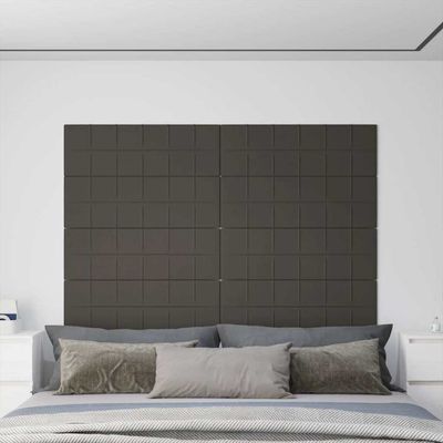 vidaXL Nástenné panely 12 ks tmavosivé 90x30 cm zamat 3,24 m²
