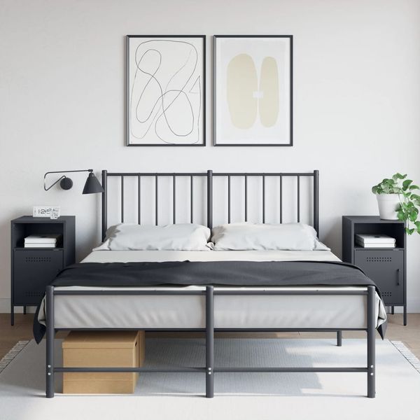 vidaXL Nočné stolíky 2 ks antracit 36x39x68 cm oceľ