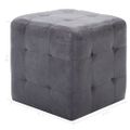 vidaXL Nočné stolíky 2 ks sivé 30x30x30 cm umelá semišová koža