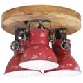 vidaXL Závesná lampa 25 W šmuhovaná červená 35x35x25 cm E27