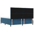 vidaXL Posteľ s pružinovým rámom Tmavo modrá 200 x 200 cm Zamat