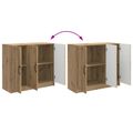 vidaXL Servírovacia skriňa Dub artisan 89 x 34,5 x 77 cm