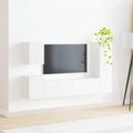 vidaXL Zostava TV skriniek 4 ks Biela Kompozitné drevo