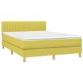 vidaXL Boxspring posteľ s matracom zelená 140x190 cm látka