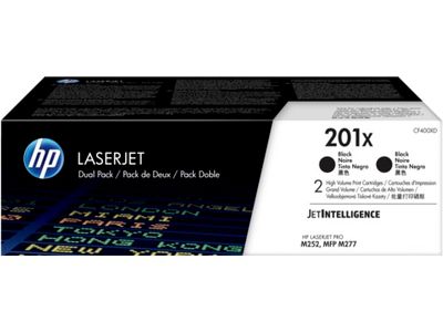 HP 201X tlačová kazeta čierna veľká, CF400XD -2 pack