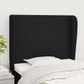 vidaXL Čelo postele so záhybmi čierne 103x23x118/128 cm látka
