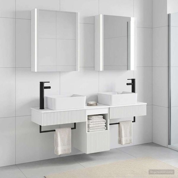 vidaXL Set kabinetov do kúpeľne 5 pcs Biela 53 x 15,5 x 70 cm