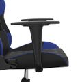 vidaXL Masážna herná stolička čierna a modrá umelá koža