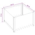 vidaXL Obrubník trávnika 4 ks 60 x 60 x 35 cm Oceľ Strieborná