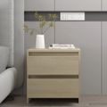 vidaXL Nočné stolíky 2 ks, dub sonoma 45x34,5x44,5cm, kompozitné drevo
