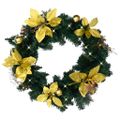 vidaXL Vianočný veniec s LED svetlami zelený 60 cm PVC