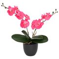 vidaXL Umelá rastlina orchidea Červená 36 x 10 x 30 cm