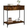 vidaXL Konzolový stolík dymový dub 75 x 34,5 x 75 cm kompozitné drevo