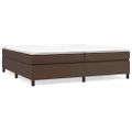 vidaXL Posteľný rám s boxspringom hnedý 200x200 cm umelá koža