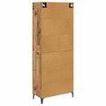 vidaXL Highboard Staré drevo 69,5 x 34 x 180 cm Kompozitné drevo
