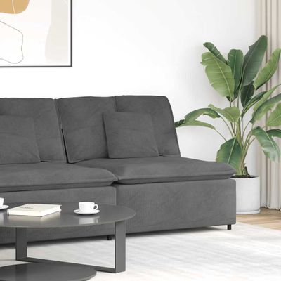 vidaXL Modulová stredová pohovka s vankúšmi, tmavosivá 100 cm