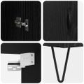 vidaXL Highboard Čierny dub 34,5 x 34 x 90 cm Kompozitné drevo