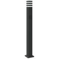 vidaXL Vonkajšie stojace lampy so zásuvkou 3 ks čierne 110 cm hliník