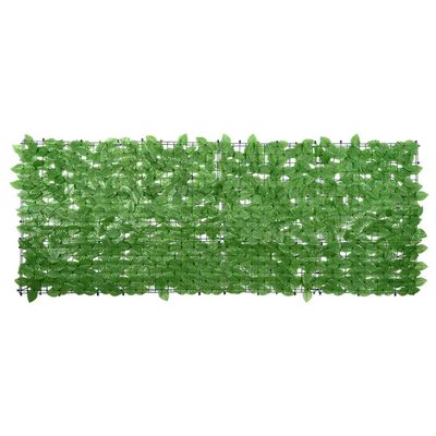 vidaXL Balkónová zástena so zelenými listami 200x75 cm