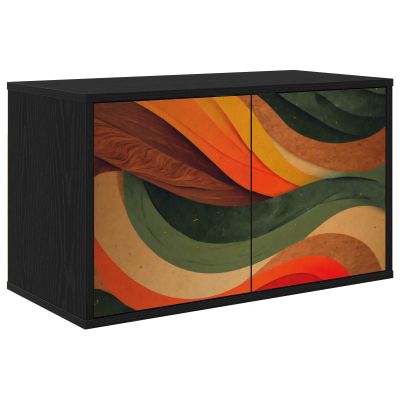 vidaXL Nástenný TV kabinet BONN 69 x 33 x 40 cm Čierny dub