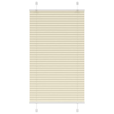 vidaXL plisovaná roleta krémová 75x150 cm Šírka látky 74,4 cm
