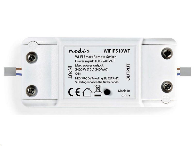 NEDIS WIFIPS10WT SmartLife vypínač Wi-Fi pre elektrický obvod , 10 A