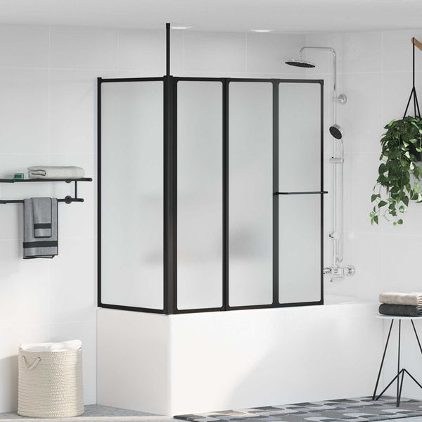 vidaXL Sprchová zástena Biela 120 x 70 x 137 cm Hliník