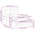 vidaXL Posteľný rám boxsping s matracom ružový 140x190 cm zamat