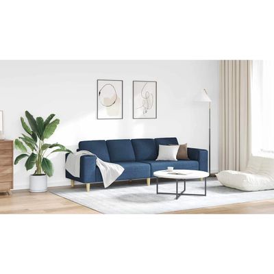 vidaXL Pohovka do obývačky Modrá 250 x 77 x 76 cm Polyester