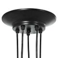 vidaXL Závesná lampa s 5 objímkami E27 čierny kov