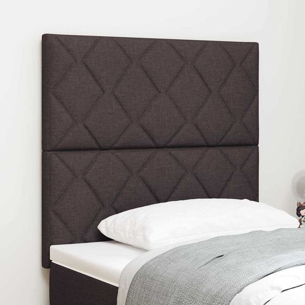vidaXL LED hlavová doska Hnedá 100 cm látka