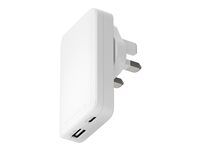 Sieťový adaptér - 45 Watt - 3 A - 2 výstupné konektory (USB-C, USB) - biela