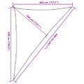 vidaXL Slnečná plachta 160 g/m² trojuholníková pieskovaná 4x5x6,8 m HDPE