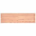 vidaXL Stolová doska bledohnedá 140x40x(2-4) cm ošetrený masívny dub