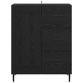 vidaXL Servírovacia skriňa so zásuvkou Čierny dub 69,5 x 34 x 90 cm