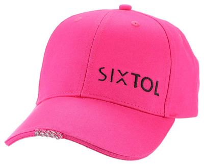Kšiltovka s LED svetlom B-CAP 25lm, nabíjacia, USB, univerzálna veľkosť, ružová SIXTOL