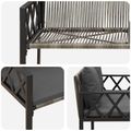 vidaXL Záhradné lavičky 2 -Seater 116 x 56 x 75 cm polyratan