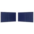vidaXL Bočná stena párty stanu 2 ks 400 x 195 cm Modrá PE a oceľ