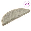 vidaXL Samolepiace nášľapy na schody, sisalový vzhľad 30 ks 56x17x3 cm
