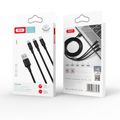XO kábel NB173 3v1 USB - Lightning + USB-C + microUSB 1,2 m 2,4A čierny