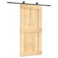 vidaXL Posuvné dvere 100 x 210 cm Prírodná a čierna