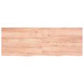 vidaXL Stolová doska bledohnedá 140x50x(2-4) cm ošetrený masívny dub