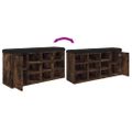 vidaXL Lavička na topánky dymový dub 102x32x50 cm kompozitné drevo
