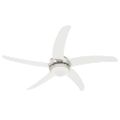 vidaXL Ozdobný stropný ventilátor s osvetlením 128 cm biely