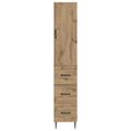 vidaXL Sada skríň 2 ks 33 x 34,5 x 90 cm Kompozitné drevo Dub artisan