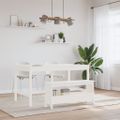vidaXL Lavica do predsiene biela 100x28x45 cm masívne borovicové drevo