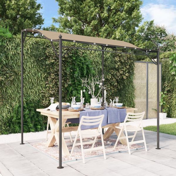 vidaXL Strieška sivohnedá 2x2,3 m 180 g/m² látka a oceľ