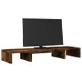 vidaXL Podstavec pod monitor dymový dub 80x24x10,5 cm kompozitné drevo