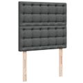 vidaXL Posteľný rám boxsping s matracom tmavosivý 80x200 cm látka